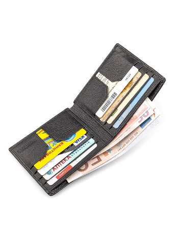 Мужской кожаный кошелек 11,5х9,5х2 см st leather (252130175)