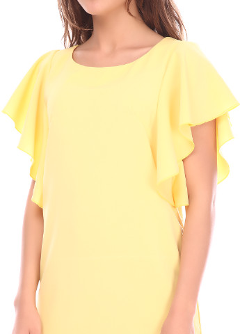 Жовтий кежуал плаття, сукня Ut однотонна