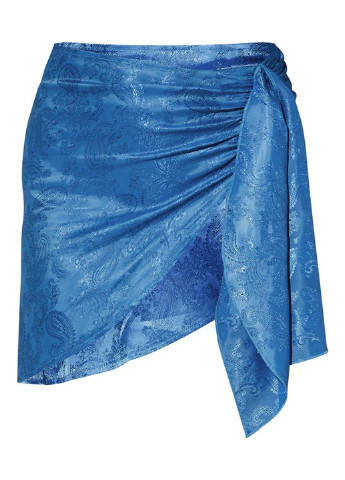 Синяя кэжуал "турецкие огурцы" юбка PrettyLittleThing