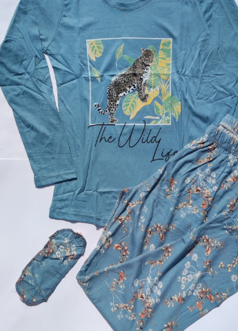 Голубая всесезон комплект (свитшот, брюки) Boyraz Pijama