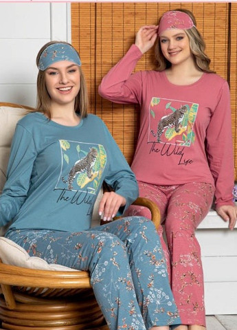 Голубая всесезон комплект (свитшот, брюки) Boyraz Pijama