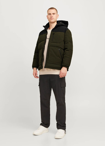 Оливковая (хаки) зимняя куртка Jack & Jones