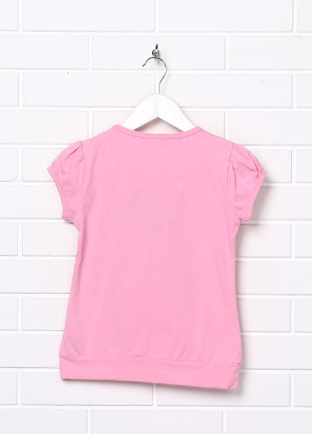 Розовая летняя футболка с коротким рукавом Acar