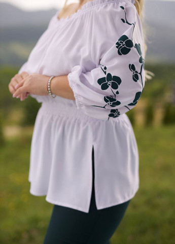 Темно-зеленый демисезонный комплект (блуза, брюки) No Brand