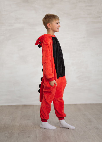 Красная всесезон детская пижама кигуруми динозавр DobraMAMA