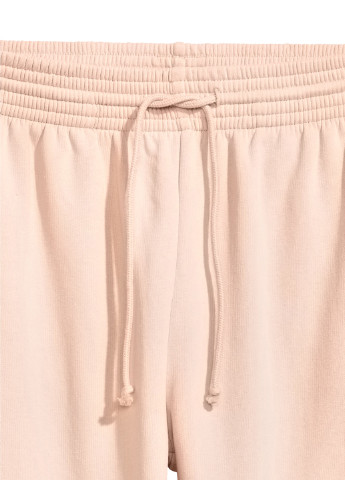 Светло-розовые кэжуал демисезонные прямые брюки H&M