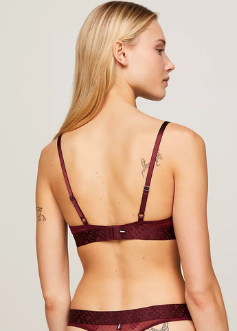 Бордовый демисезонный комплект (бюстгальтер, тусики) Tommy Hilfiger