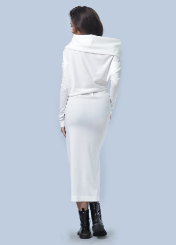 Молочное кэжуал платье Agata Webers однотонное