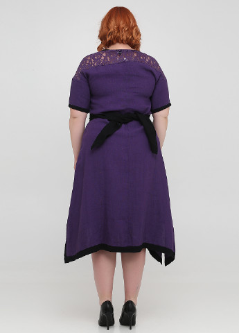 Фіолетова кежуал сукня кльош The J. Peterman Company однотонна