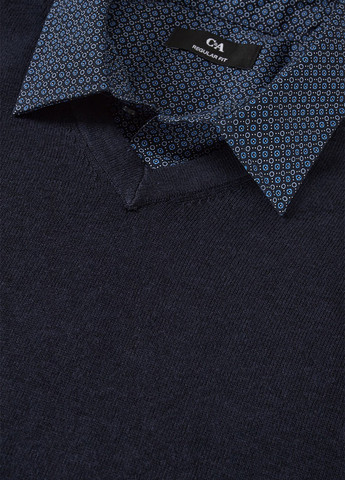 Темно-синій демісезонний комплект (сорочка, пуловер) C&A