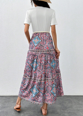 Комбинированное кэжуал платье платье-футболка SHEIN колор блок