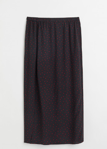Черная с рисунком юбка H&M
