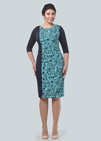 Темно-синее кэжуал платье Alika Kruss с абстрактным узором