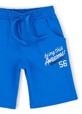 Синій літній костюм десткий "awesome" (11061-116b-gray) Breeze