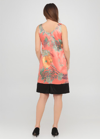 Коралловое кэжуал платье а-силуэт The J. Peterman Company с цветочным принтом