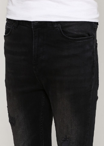 Черные демисезонные скинни фит джинсы Solid