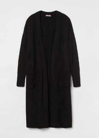 Черный демисезонный кардиган H&M
