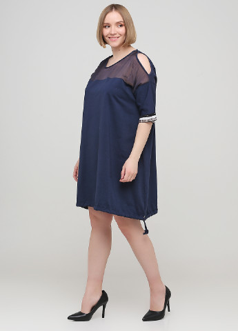 Темно-синя кежуал плаття, сукня Made in Italy однотонна