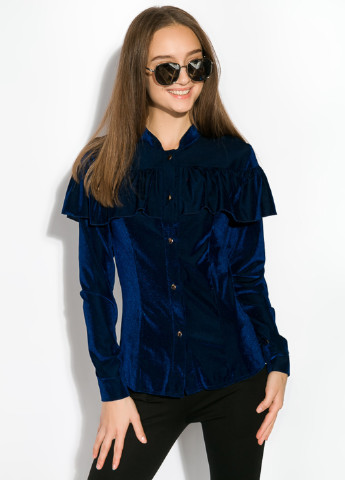 Темно-синяя демисезонная блуза Time of Style