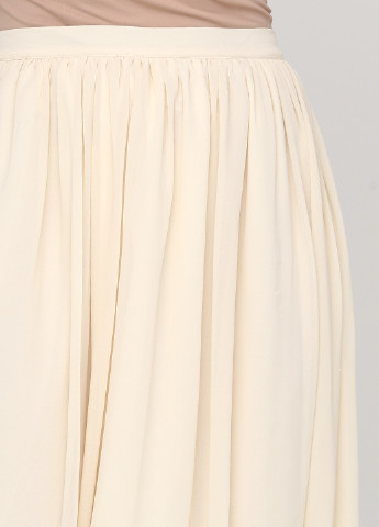 Светло-бежевая кэжуал однотонная юбка H&M клешированная