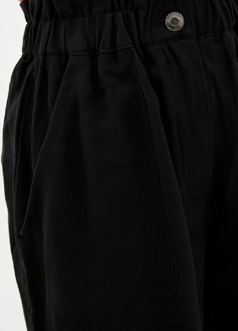 Черные кэжуал демисезонные прямые, укороченные брюки befree