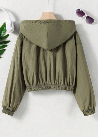 Оливкова (хакі) демісезонна куртка SHEIN