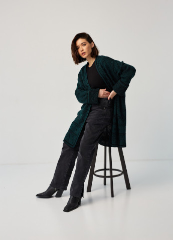 Изумрудный демисезонный кардиган MEREZHKA