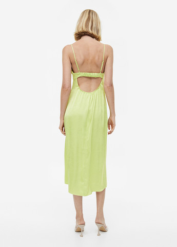 Фисташковое кэжуал платье платье-комбинация H&M однотонное