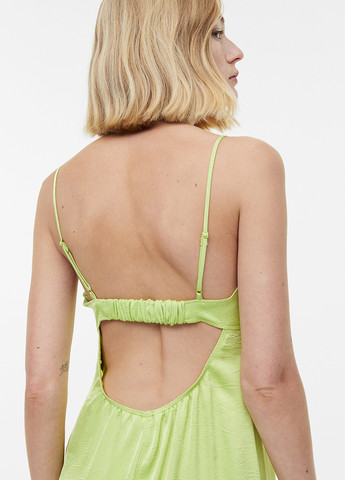 Фисташковое кэжуал платье платье-комбинация H&M однотонное