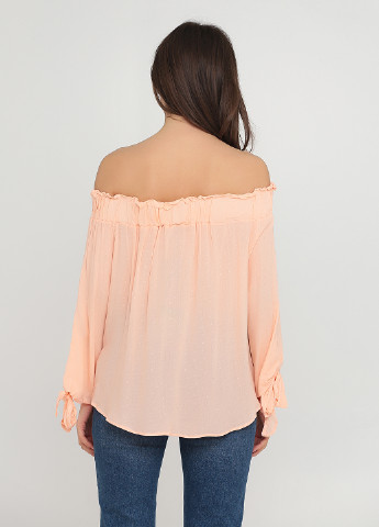 Персиковая летняя блуза Bebe Plus