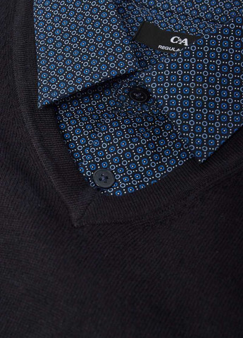 Темно-синий демисезонный комплект (пуловер, рубашка) C&A