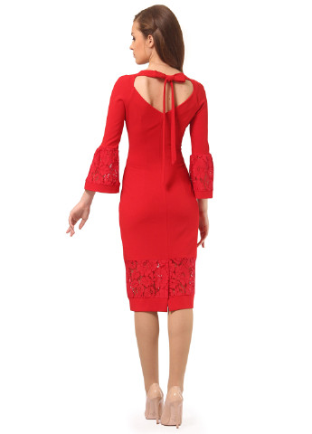 Красное коктейльное платье Lemon