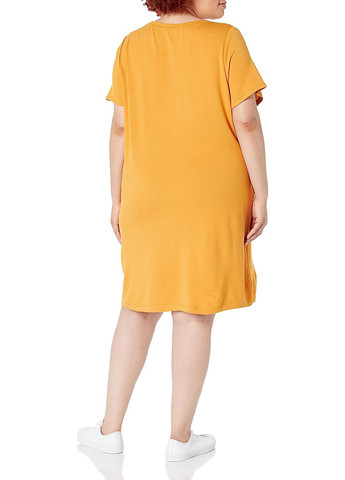 Желтое кэжуал платье платье-футболка Calvin Klein однотонное