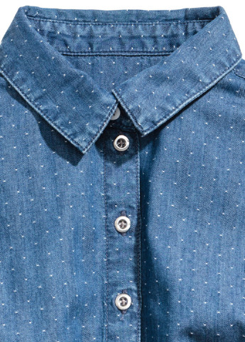 Синяя кэжуал рубашка H&M