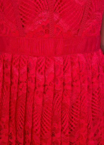 Червона коктейльна плаття, сукня плісована, кльош Little Mistress однотонна