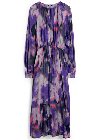 Фіолетова кежуал сукня а-силует C&A з абстрактним візерунком