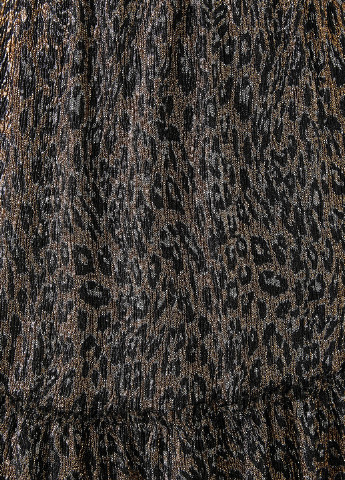 Комбинированное коктейльное платье клеш KOTON леопардовый