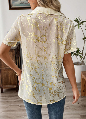 Кремовая блуза SHEIN