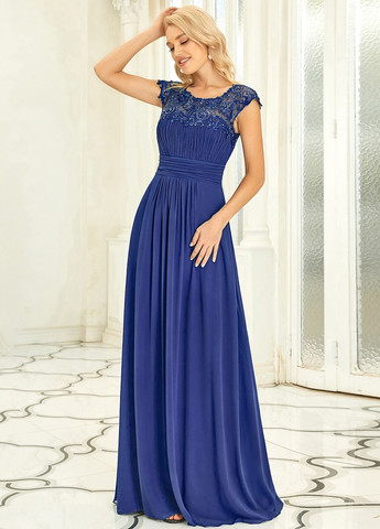 Темно-синя святковий сукня з відкритою спиною SHEIN однотонна