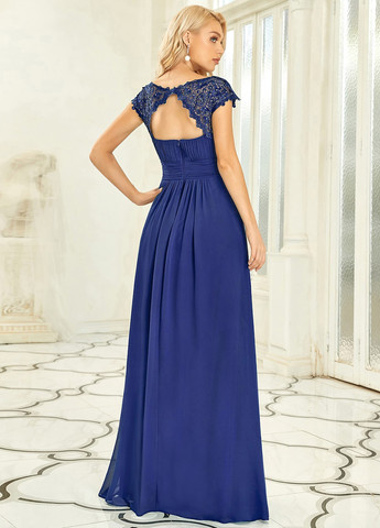 Темно-синя святковий сукня з відкритою спиною SHEIN однотонна