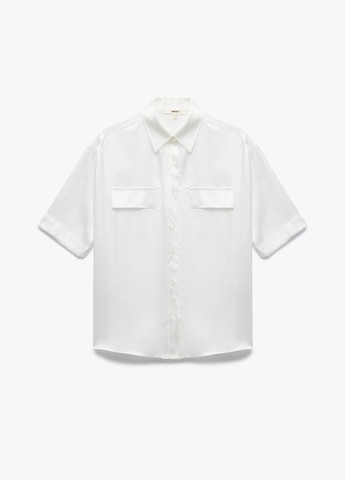 Белая кэжуал рубашка однотонная KOTON