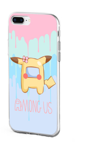Чехол силиконовый Apple Iphone 8 plus Амонг Ас Покемон Пикачу (Among Us Pokemon Pikachu) (6154-2419) MobiPrint (219566566)