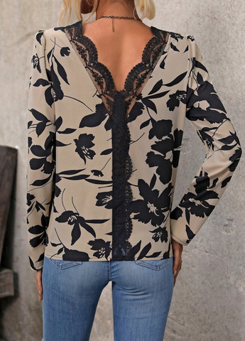 Комбинированная блуза SHEIN