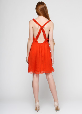Помаранчево-червона кежуал сукня Phard однотонна