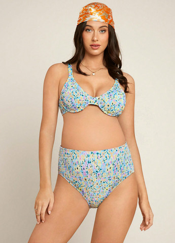 Комбинированный демисезонный купальник для беременных (лиф, трусики) раздельный SHEIN