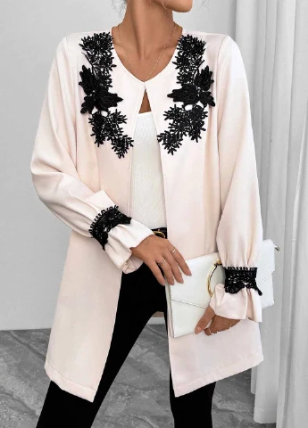 Кремовый демисезонный кардиган SHEIN