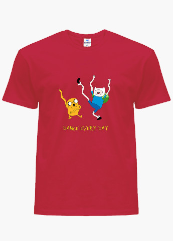 Червона демісезонна футболка дитяча фінн і джейк пес час пригод (adventure time) (9224-1580) MobiPrint
