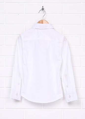 Белая кэжуал рубашка с надписями Colabear с длинным рукавом