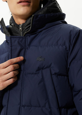 Темно-синяя зимняя куртка Lacoste