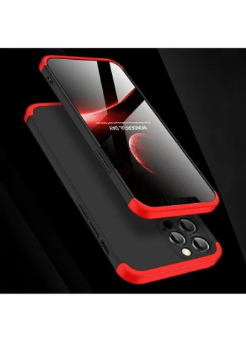 Пластикова накладка LikGus 360 градусів (opp) для Apple iPhone 12 Pro (6.1"") Чорний / Червоний (is_00000048821_6) GKK (250499461)